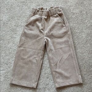 Mayoral Cream Corduroy Wide-Leg Pants with Adjustable Waistband Sz. 3T